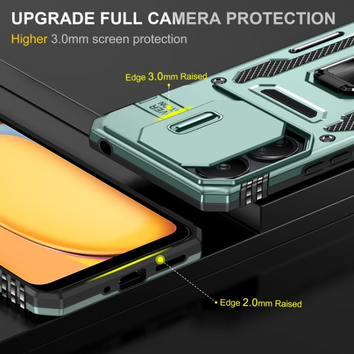 Ударостійкий чохол Camshield Army Ring для Xiaomi Poco X6/Note 13 Pro 5G Зелений/Light Green