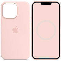 Чохол Silicone case (AAA) with Magsafe and Animation для Apple iPhone 14 Pro Max Рожевий/Chalk Pink  (ITS-L-00000072057_6)