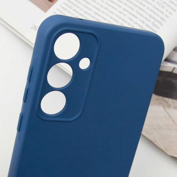 Чохол TPU GETMAN Liquid Silk Full Camera для Samsung Galaxy S24 FE Синій/Navy Blue