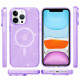 Чохол TPU Galaxy Sparkle Magnetic Fit для Apple iPhone 13 Pro  Purple+Glitter