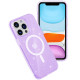 Чохол TPU Galaxy Sparkle Magnetic Fit для Apple iPhone 13 Pro  Purple+Glitter