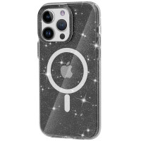 Чохол TPU Galaxy Sparkle (MagFit) для Apple iPhone 14 Pro  Black+Glitter  (ITS-L-00000066250_1)