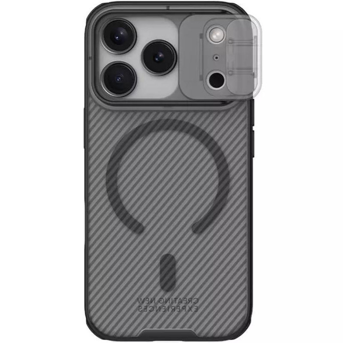 Карбонова накладка Nillkin CamShield Pro Magnetic для Apple iPhone 17 Pro (6.3') Transparent black