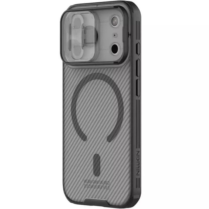 Карбонова накладка Nillkin CamShield Pro Magnetic для Apple iPhone 17 Pro (6.3') Transparent black
