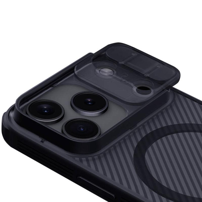 Карбонова накладка Nillkin CamShield Pro Magnetic для Apple iPhone 17 Pro (6.3') Transparent black