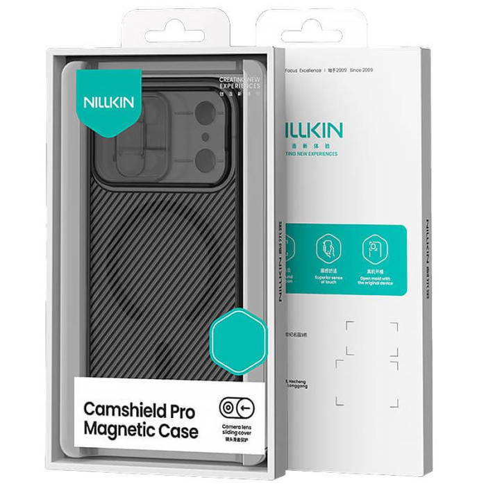 Карбонова накладка Nillkin CamShield Pro Magnetic для Apple iPhone 17 Pro (6.3') Transparent black