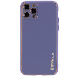 Шкіряний чохол Xshield для Apple iPhone 13 Pro Max Сірий/Lavender Gray  (ITS-L-00000051592_12)