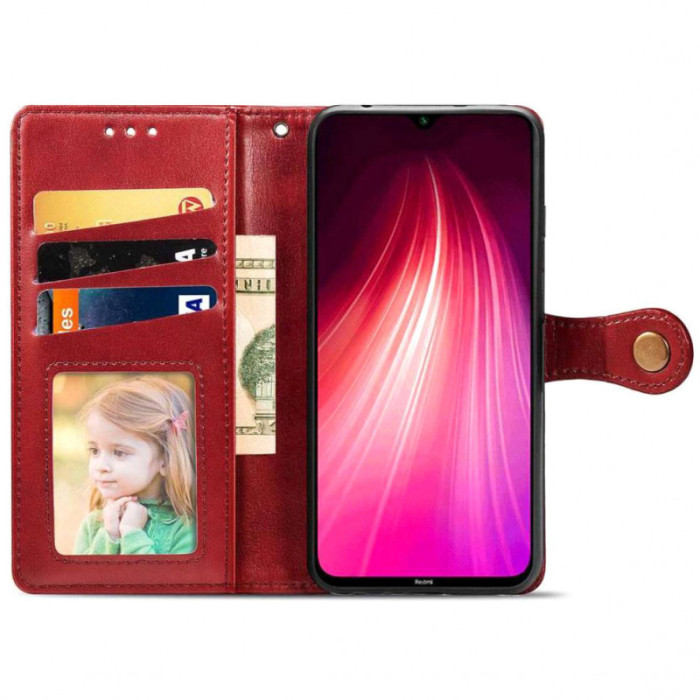 Шкіряний чохол-книжка GETMAN Gallant (PU) для Xiaomi Redmi 12C Червоний