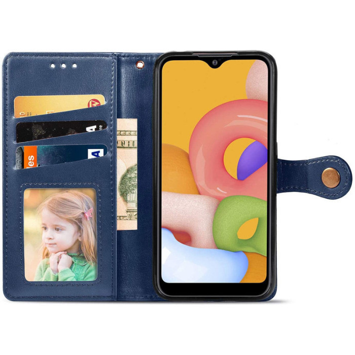 Шкіряний чохол-книжка GETMAN Gallant (PU) для Xiaomi Redmi 13 4G/Poco M6 4G Синій