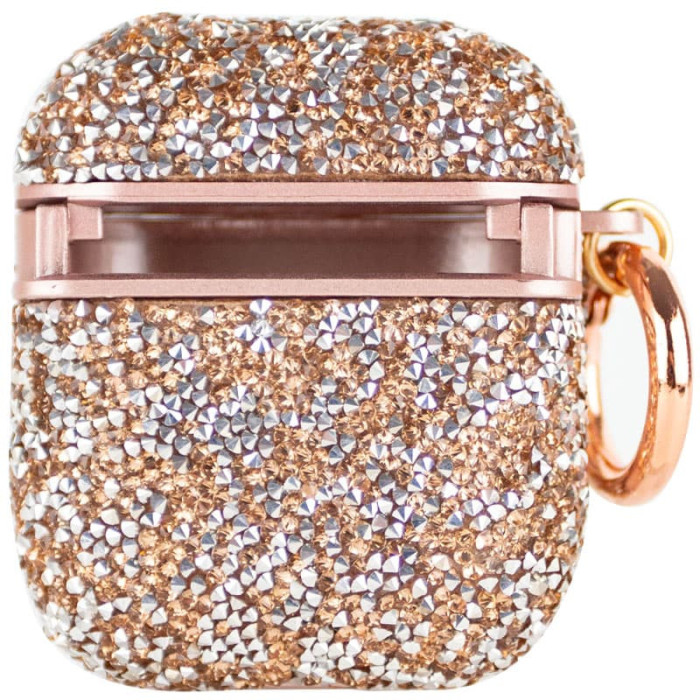 TPU чохол Bling World Rock Diamond для навушників AirPods 1/2 Рожевий  (ITS-L-00000057525_3)