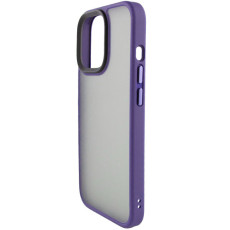 TPU+PC чохол Metal Buttons для Apple iPhone 14  Темно-фіолетовий/Dark Purple  (ITS-L-00000055499_8)