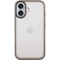 TPU+PC чохол Metal Buttons для Apple iPhone 16  Сірий/Grey  (ITS-L-00000073088_4)