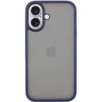TPU+PC чохол Metal Buttons для Apple iPhone 16  Синій/Navy Blue  (ITS-L-00000073088_7)