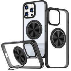 TPU+PC чохол Metal Ring with MagSafe для Apple iPhone 13 Pro Max/12 Pro Max Чорний  (ITS-L-00000073471_4)