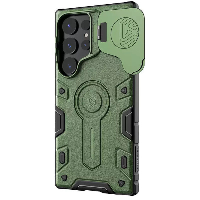 TPU+PC чохол Nillkin CamShield Armor Prop для Samsung Galaxy S24 Ultra Dark Green  (ITS-L-00000068404_3)