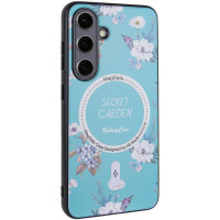 TPU+PC чохол Secret Garden with MagFit для Samsung Galaxy S24 FE Mint  (ITS-L-00000074746_3)