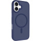 TPU+PC чохол Metal Buttons with MagSafe для Apple iPhone 17 (6.3') Синій/Navy Blue