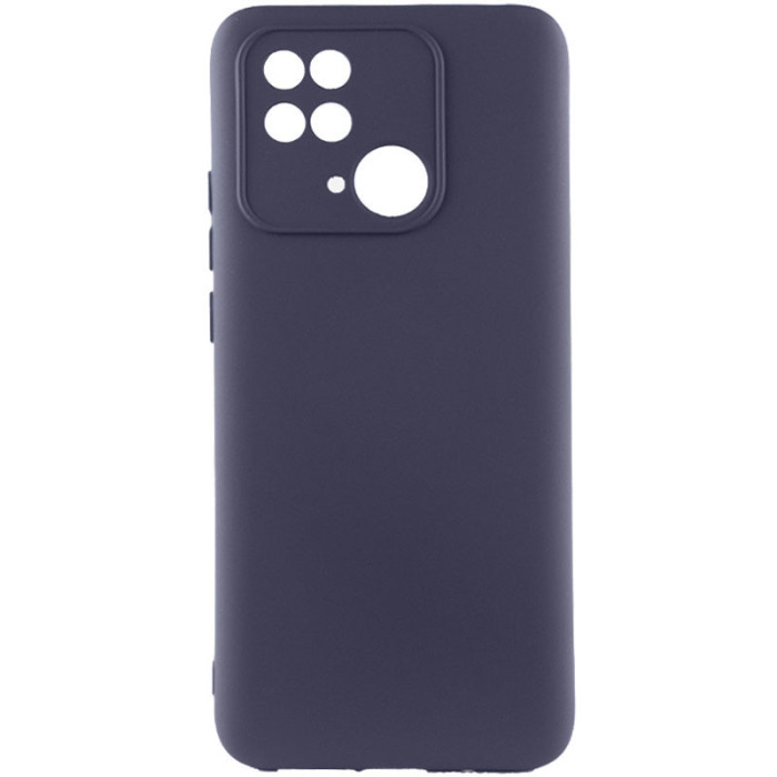 Чохол Silicone Cover Lakshmi Full Camera (AAA) для Xiaomi Redmi 10C Сірий/Dark Gray