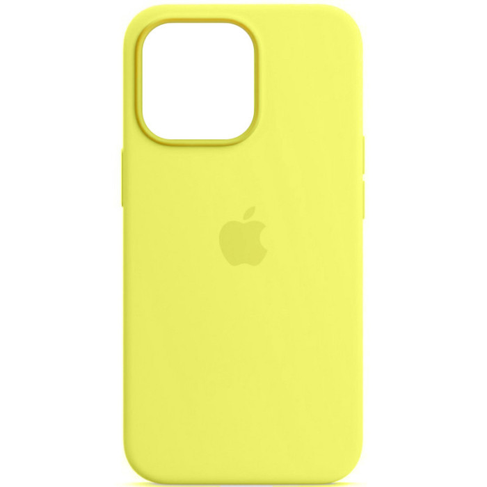 Чохол Silicone case (AAA) with Magsafe and Animation для Apple iPhone 13 Pro  Жовтий/Lemon Zest
