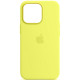 Чохол Silicone case (AAA) with Magsafe and Animation для Apple iPhone 13 Pro  Жовтий/Lemon Zest