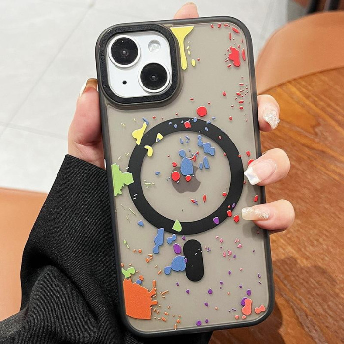 Чохол TPU+PC Flush with MagSafe для Apple iPhone 14  Titanium black