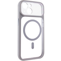 Чохол TPU+PC GETMAN Moon Clear з Magnetic Fit для Apple iPhone 14  Grey