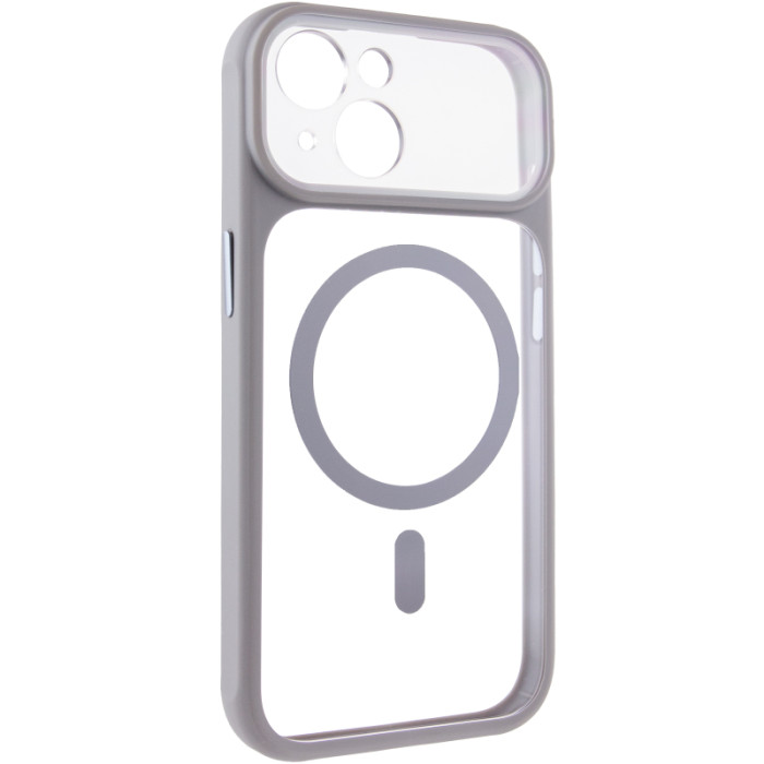 Чохол TPU+PC GETMAN Moon Clear з MagSafe для Apple iPhone 14  Grey
