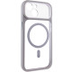 Чохол TPU+PC GETMAN Moon Clear з MagSafe для Apple iPhone 14  Grey