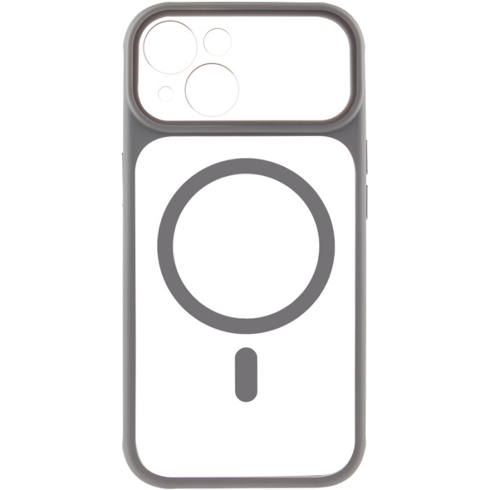 Чохол TPU+PC GETMAN Moon Clear з MagSafe для Apple iPhone 14  Grey