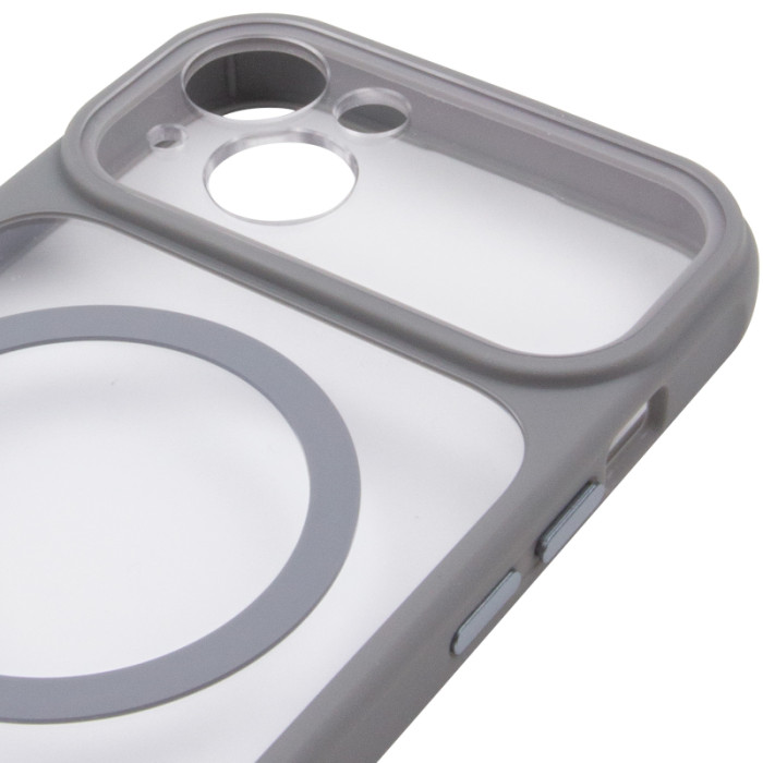 Чохол TPU+PC GETMAN Moon Clear з MagSafe для Apple iPhone 14  Grey