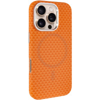 Чохол TPU+PC KVZV Triangular Pattern з Magnetic Fit для Apple iPhone 16 Pro Max (6.9') Orange