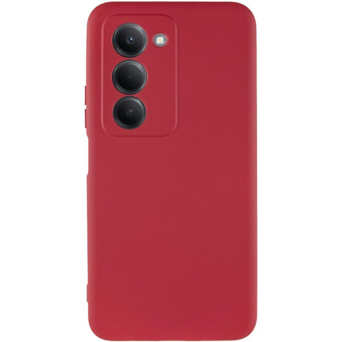Чохол TPU GETMAN Liquid Silk Full Camera для Xiaomi Redmi 15 (EU) Червоний/Dark Red