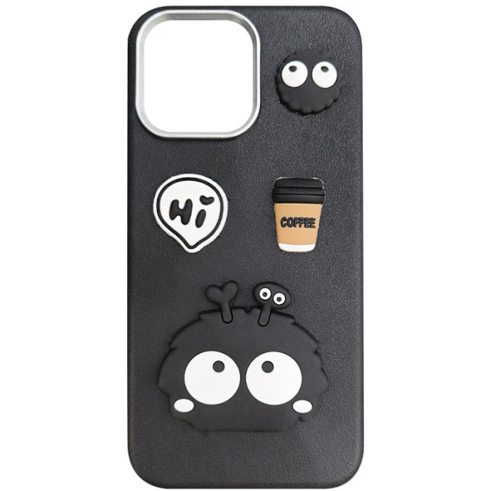 Чохол TPU Leather Toys для Apple iPhone 16  Monster/Black