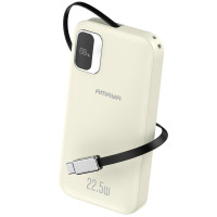Портативний ЗП Power Bank Amaya F131 22.5W with display and cable 10000 mAh Biege  (ITS-L-00000084440_1)