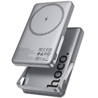 Портативний ЗП Power Bank Hoco Q36 Sunlight magnetic suction+holder PD20W з БЗП 5000 mAh Metal grey  (ITS-L-00000076876_1)