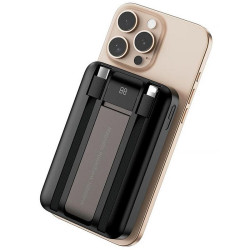 Портативний ЗП Power Bank WIWU Wi-P061 22.5W+PD20W з БЗП+iWatch with cable 10000 mAh Black  (ITS-L-00000083536_1)