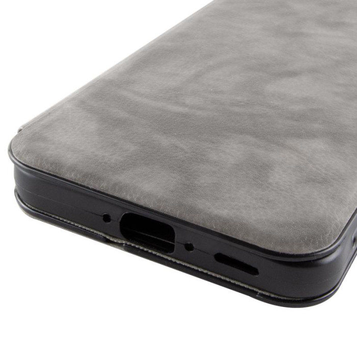 Шкіряний чохол-книжка Belora для Samsung Galaxy A55 Gray