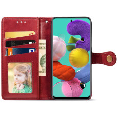 Шкіряний чохол-книжка GETMAN Gallant (PU) для Samsung Galaxy A51 Червоний  (ITS-L-00000035721_3)