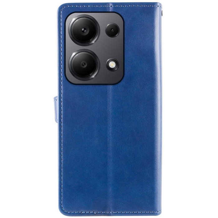 Шкіряний чохол-книжка GETMAN Gallant (PU) для Xiaomi Redmi Note 13 4G Синій