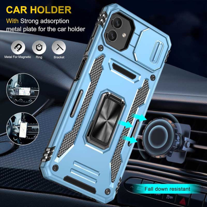 Ударостійкий чохол Camshield Army Ring для Samsung Galaxy A05 Блакитний/Light Blue