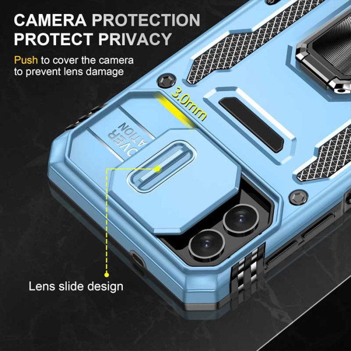 Ударостійкий чохол Camshield Army Ring для Samsung Galaxy A05 Блакитний/Light Blue