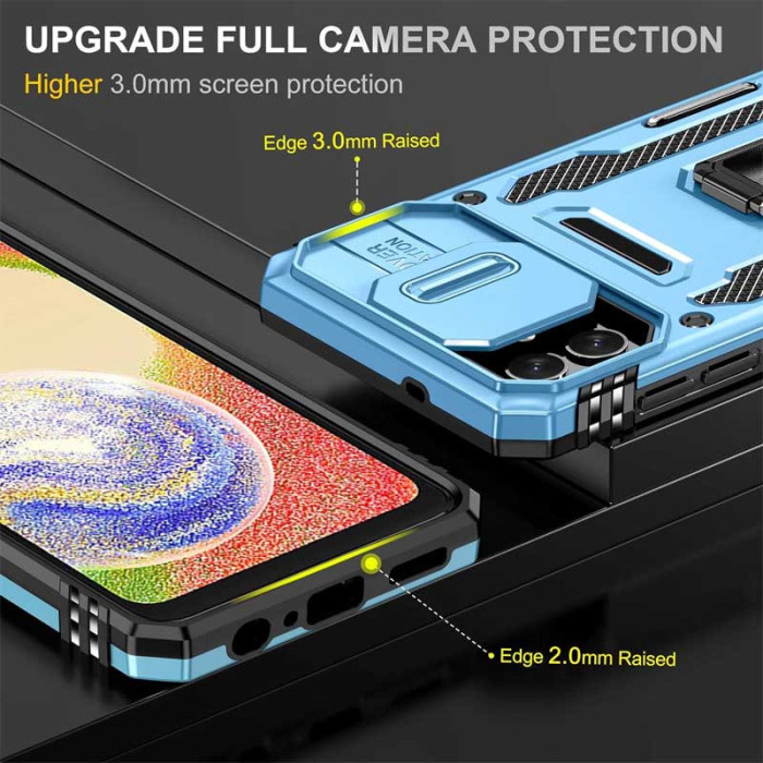 Ударостійкий чохол Camshield Army Ring для Samsung Galaxy A05 Блакитний/Light Blue