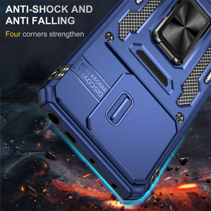 Ударостійкий чохол Camshield Army Ring для Xiaomi Poco X6/Note 13 Pro 5G Синій/Navy