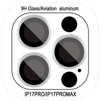 Захисне скло Metal Classic на камеру (у упак.) для Apple iPhone 17 Pro (6.3')/17 Pro Max (6.9') Срібний/Silver