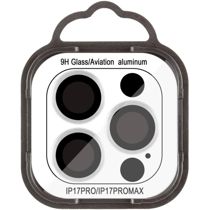 Захисне скло Metal Classic на камеру (у упак.) для Apple iPhone 17 Pro (6.3')/17 Pro Max (6.9') Срібний/Silver