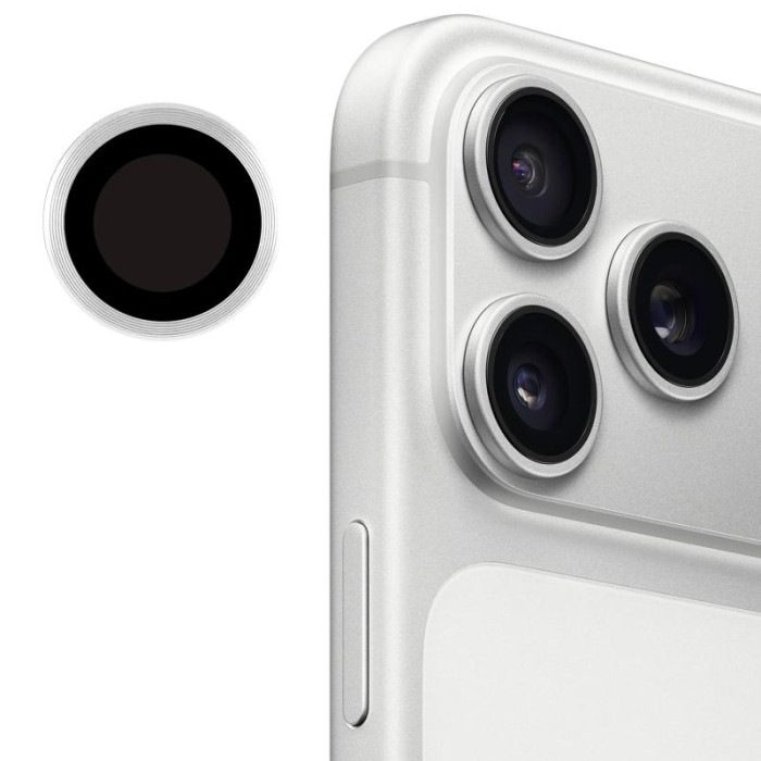 Захисне скло Metal Classic на камеру (у упак.) для Apple iPhone 17 Pro (6.3')/17 Pro Max (6.9') Срібний/Silver