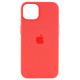 Чохол Silicone case (AAA) with Magsafe and Animation для Apple iPhone 15 Plus Червоний/Guava  (ITS-L-00000067532_3)