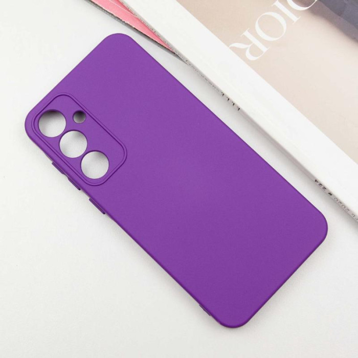 Чохол TPU GETMAN Liquid Silk Full Camera для Samsung Galaxy S24 FE Фіолетовий/Purple