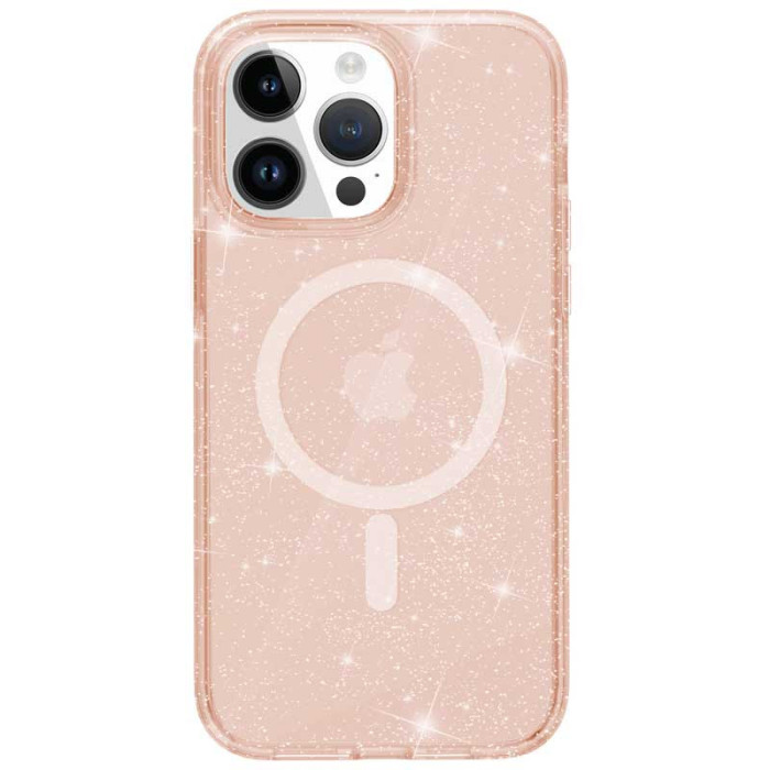Чохол TPU Galaxy Sparkle (MagFit) для Apple iPhone 14 Pro  Gold+Glitter  (ITS-L-00000066250_3)