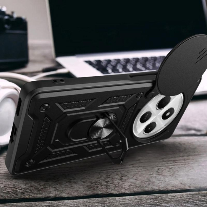 Чохол Ummi Camshield Serge Ring для Xiaomi Redmi 14C/A4/Poco C75/M7 5G Чорний